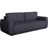 Canapé convertible - 3 places - PHARELL - Tissu Bouclette Noir - Coff