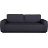 Canapé convertible - 3 places - PHARELL - Tissu Bouclette Noir - Coff
