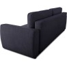 Canapé convertible - 3 places - PHARELL - Tissu Bouclette Noir - Coff