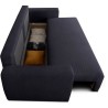 Canapé convertible - 3 places - PHARELL - Tissu Bouclette Noir - Coff