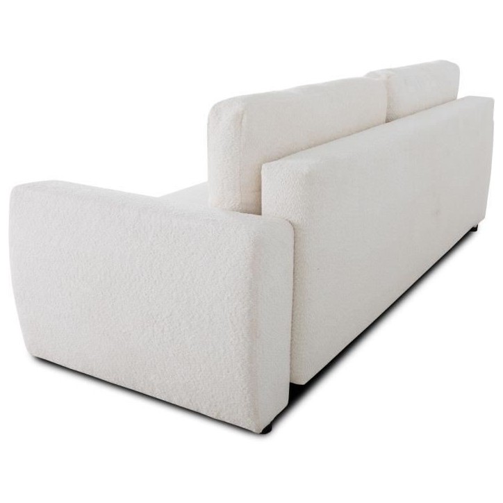 Canapé convertible - 3 places - PHARELL - Tissu Bouclette Beige - Coffre - 231 x 91 x 84 cm Canapé convertible - 3 places - PHARELL - Tissu Bouclette Beige - Coffre - 231 x 91 x 84 cm