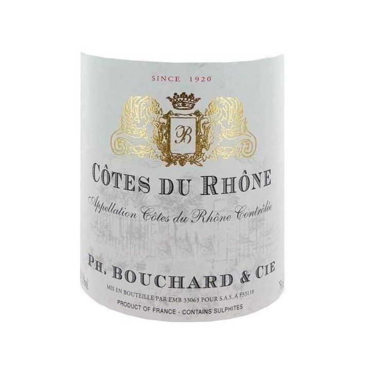 Bouchard & Cie Côtes du Rhône - Vin rouge de la Vallée du Rhône 2022