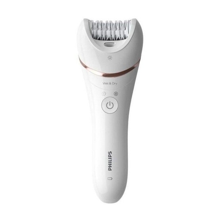 Épilateur électrique - Philips - BRE770/92 - 9 accessoires - 2 vitesses - Tete lavable Épilateur électrique - Philips - BRE770/92 - 9 accessoires - 2 vitesses - Tete lavable