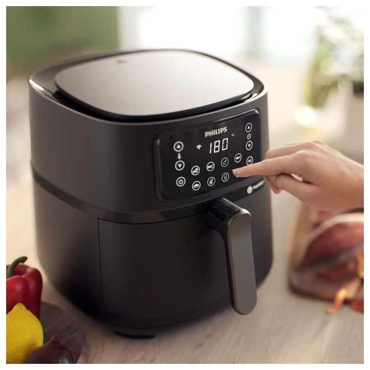 Friteuse sans huile - PHILIPS - HD9285/93 Airfryer - Connecté - Noir - Série 5000 - 7.2L Friteuse sans huile - PHILIPS - HD9285/93 Airfryer - Connecté - Noir - Série 5000 - 7.2L