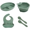 Pack Repas - THERMOBABY - Silicone - Vert Cactus - Assiette, bol, bavo