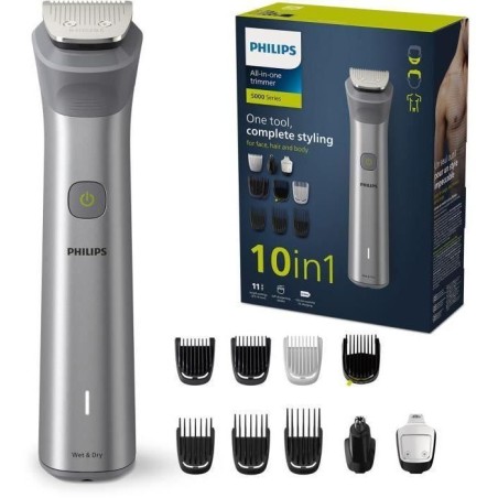 Tondeuse a cheveux - PHILIPS - MG5920/15 - Sans fil - Acier inoxydable - 10 accessoires inclus