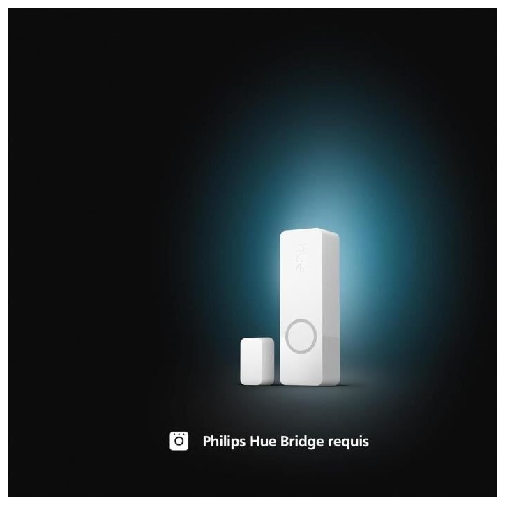 Capteur de contact - Philips Hue - Secure - Porte ou fenetre - Installation facile - Contrôle depuis l'application Hue - Blanc Capteur de contact - Philips Hue - Secure - Porte ou fenetre - Installation facile - Contrôle depuis l'application Hue - Blanc