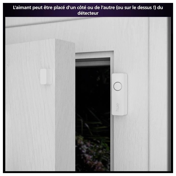 Capteur de contact - Philips Hue - Secure - Porte ou fenetre - Installation facile - Contrôle depuis l'application Hue - Blanc Capteur de contact - Philips Hue - Secure - Porte ou fenetre - Installation facile - Contrôle depuis l'application Hue - Blanc