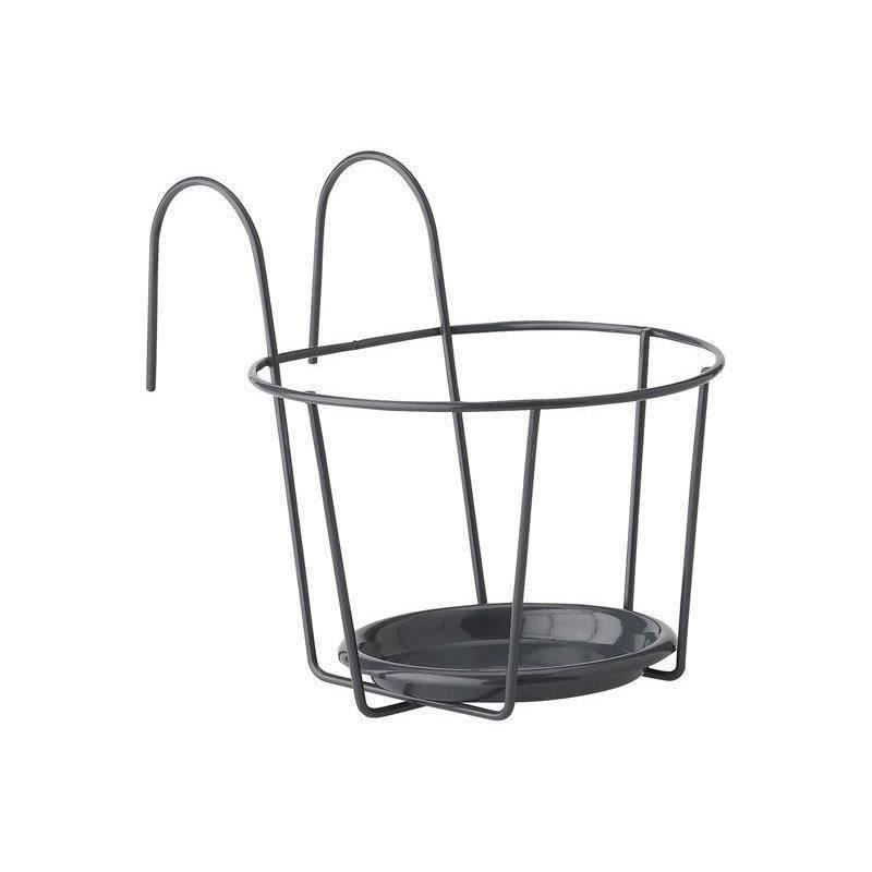 Porte Pot Balcon - GARDEN ID - 21 cm Anthracite - Taille Optimale - De Porte Pot Balcon - GARDEN ID - 21 cm Anthracite - Taille Optimale - De