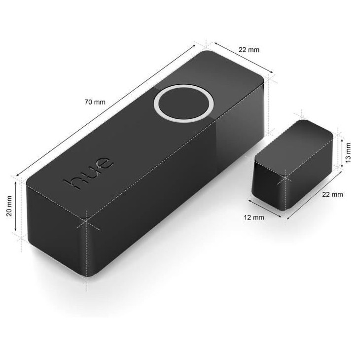 Capteur de contact - Philips Hue - Secure - Pour porte ou fenetre - Installation facile - Contrôle depuis l'application Hue - N Capteur de contact - Philips Hue - Secure - Pour porte ou fenetre - Installation facile - Contrôle depuis l'application Hue - N