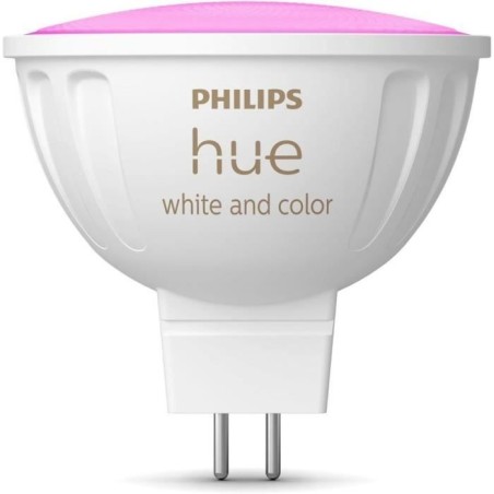 Ampoule connectée - PHILIPS HUE - MR16 - Lumiere blanche et colorée