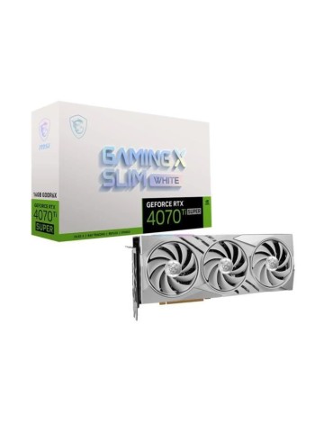 MSI - Carte graphique - NVIDIA GeForce RTX 4070 Ti SUPER 16G GAMING X SLIM WHITE