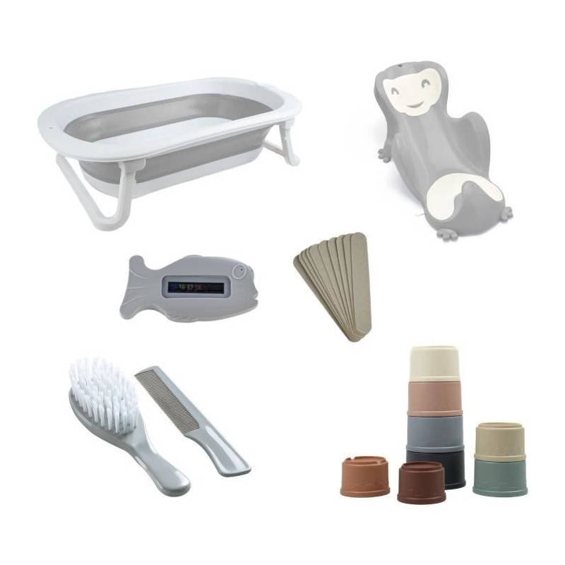 Pack bain - THERMOBABY - FOLDY - Complet avec baignoire pliable et acc Pack bain - THERMOBABY - FOLDY - Complet avec baignoire pliable et acc