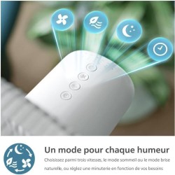 Ventilateur sur Pied - PHILIPS - CX2550/00 - Hauteur réglable 82-125