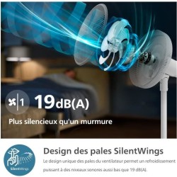 Ventilateur sur Pied - PHILIPS - CX2550/00 - Hauteur réglable 82-125