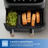 Friteuse sans huile PHILIPS - Airfryer NA352/04 - Double cuve 9L - 8 p