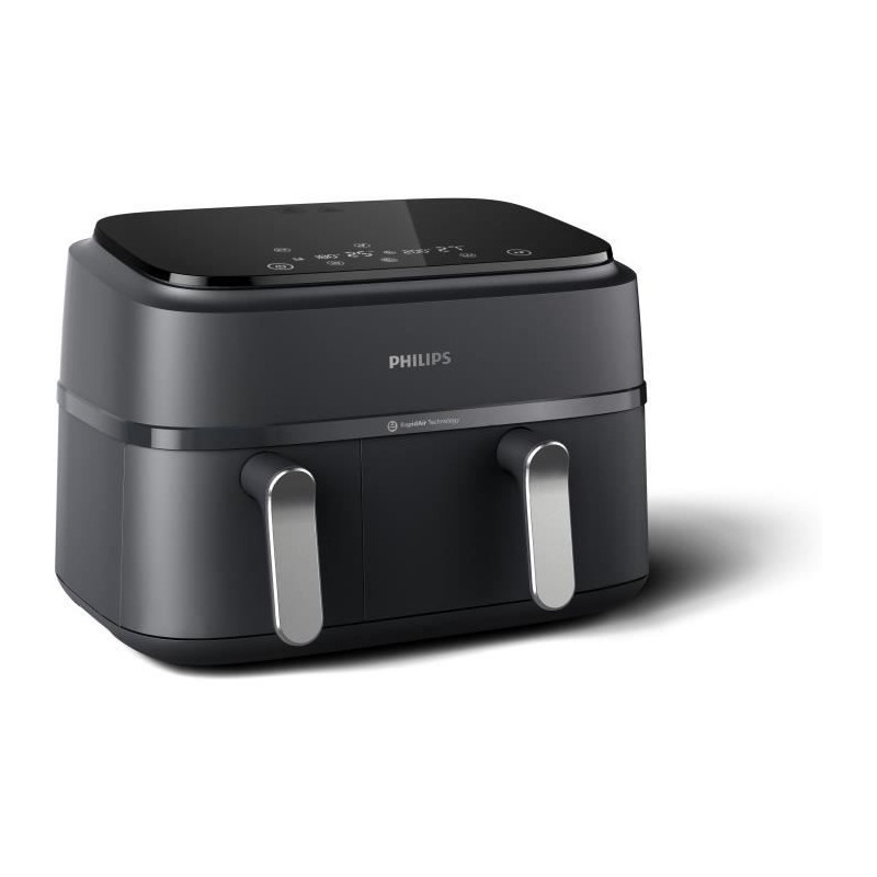 Friteuse sans huile PHILIPS - Airfryer NA351/00 - Double cuve 9L - 8 p Friteuse sans huile PHILIPS - Airfryer NA351/00 - Double cuve 9L - 8 p