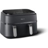 Friteuse sans huile PHILIPS - Airfryer NA351/00 - Double cuve 9L - 8 p