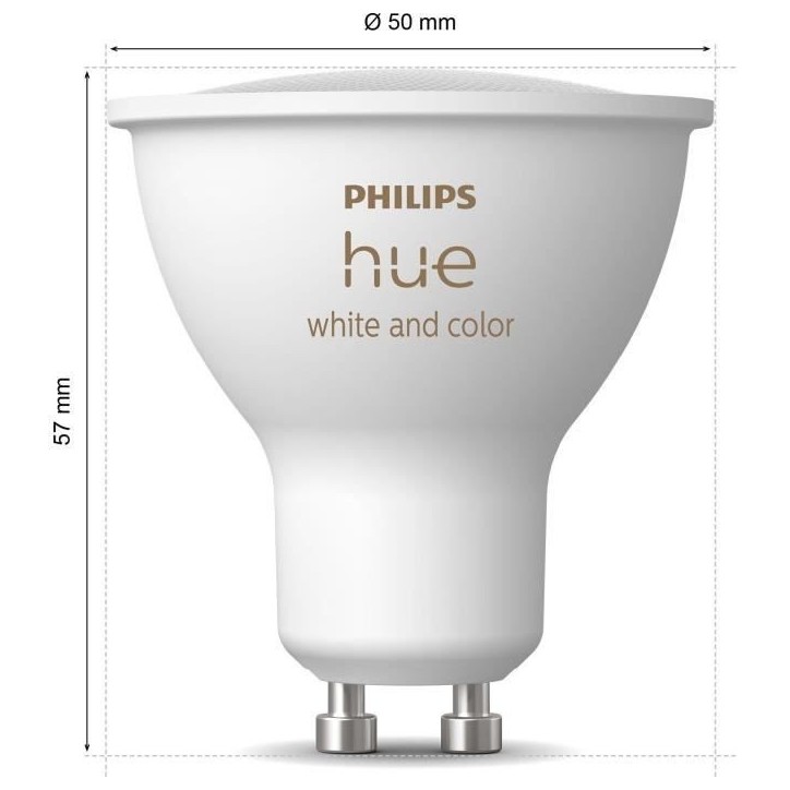 Ampoules LED connectées de marque PHILIPS, offrant une luminosité ajustable et une large gamme de couleurs. Ampoules LED connectées de marque PHILIPS, offrant une luminosité ajustable et une large gamme de couleurs.