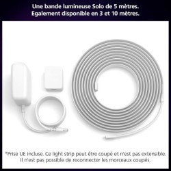 Ruban connecté - Philips Hue - Solo Lightstrip - 5 m - Blanc - LED in