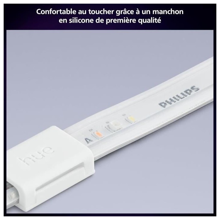 Ruban connecté - Philips Hue - Solo Lightstrip - 5 m - Blanc - LED intégrée Ruban connecté - Philips Hue - Solo Lightstrip - 5 m - Blanc - LED intégrée