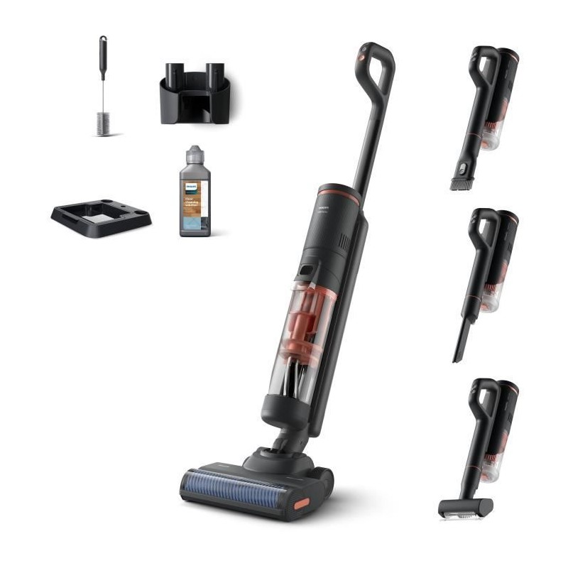 Aspirateur Balai Laveur sans fil - PHILIPS XW6264/11 - 21,6 V - 450 ml Aspirateur Balai Laveur sans fil - PHILIPS XW6264/11 - 21,6 V - 450 ml