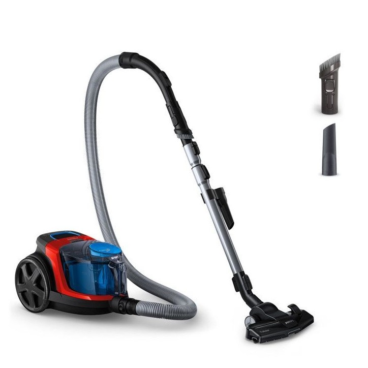 Aspirateur traîneau sans sac - PHILIPS FC9330/09 PowerPro Compact - 900 W - 76 dB - Filtre Anti-allergie - Rouge Aspirateur traîneau sans sac - PHILIPS FC9330/09 PowerPro Compact - 900 W - 76 dB - Filtre Anti-allergie - Rouge