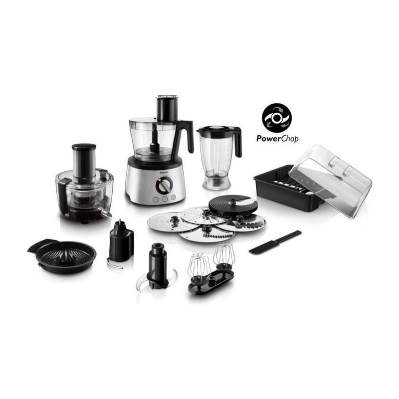Robot de cuisine 6-en-1 - PHILIPS - HR7778/00 - 1300 W - 3,4 L - Inox Robot de cuisine 6-en-1 - PHILIPS - HR7778/00 - 1300 W - 3,4 L - Inox