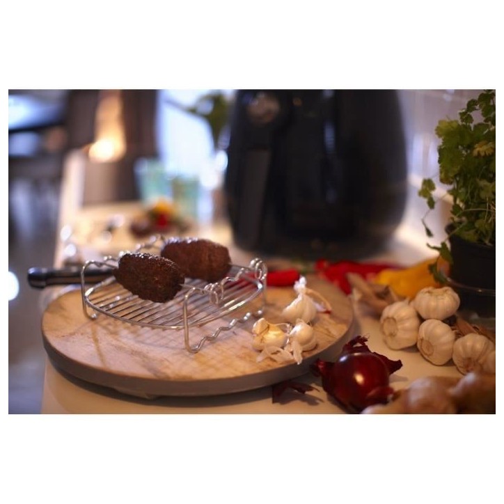 Accessoire friteuse sans huile PHILIPS - HD9905/00 - Grille double niveau - Pics a brochettes
