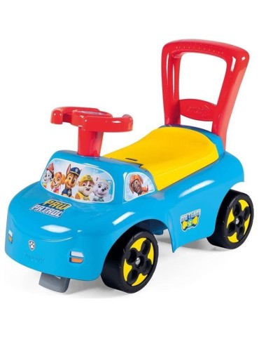 Smoby - Porteur auto Pat'Patrouille - Fonction Trotteur - Butées anti-bascule - Coffre a jouets