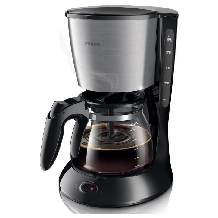 Cafetiere filtre PHILIPS Daily HD7462/20 - Noir et Inox - 15 tasses - 1000 Watt Cafetiere filtre PHILIPS Daily HD7462/20 - Noir et Inox - 15 tasses - 1000 Watt