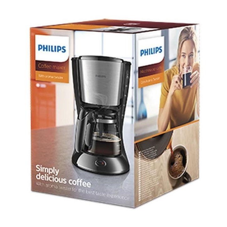 Cafetiere filtre PHILIPS Daily HD7462/20 - Noir et Inox - 15 tasses - 1000 Watt Cafetiere filtre PHILIPS Daily HD7462/20 - Noir et Inox - 15 tasses - 1000 Watt