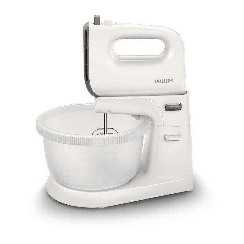 Batteur - PHILIPS - HR3745/00 - 450 W - 3 L - Blanc Batteur - PHILIPS - HR3745/00 - 450 W - 3 L - Blanc