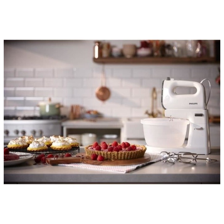 Batteur - PHILIPS - HR3745/00 - 450 W - 3 L - Blanc Batteur - PHILIPS - HR3745/00 - 450 W - 3 L - Blanc