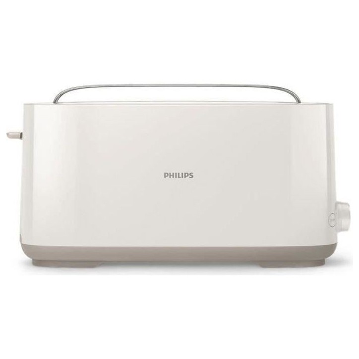 Grille pain PHILIPS HD2590/00 - 1 fente - Thermostat réglable - Fonction réchauffage et dégongélation - Blanc