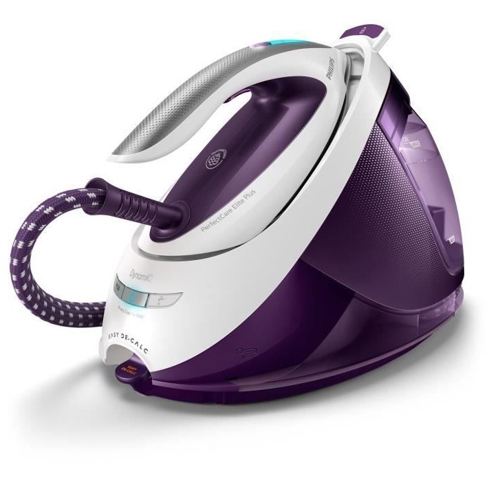 PHILIPS Centrale vapeur PerfectCare Elite Plus GC9660/30, 7,5 bars, Pressing 520 g/min, Débit vapeur 155 g/min, Techno OptimalT