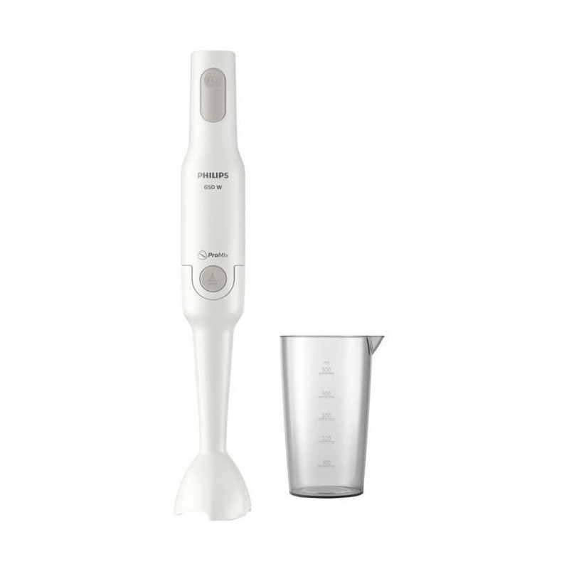 Mixeur électrique - PHILIPS - HR2531/00 PROMIX - 650 W - Blanc avec b Mixeur électrique - PHILIPS - HR2531/00 PROMIX - 650 W - Blanc avec b