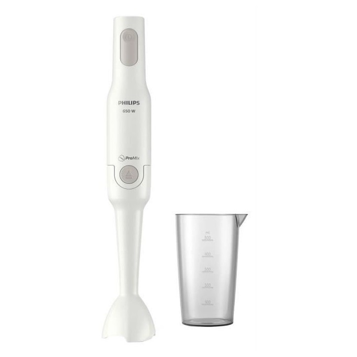 Mixeur électrique - PHILIPS - HR2531/00 PROMIX - 650 W - Blanc avec bol Mixeur électrique - PHILIPS - HR2531/00 PROMIX - 650 W - Blanc avec bol
