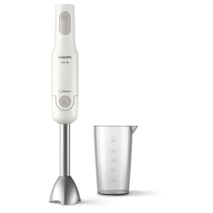 Mixeur plongeant ProMix - PHILIPS - HR2534/00 - 650 W - 1 vitesse - Blanc Mixeur plongeant ProMix - PHILIPS - HR2534/00 - 650 W - 1 vitesse - Blanc