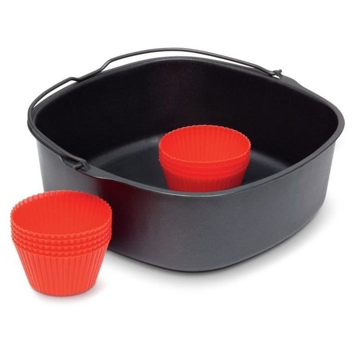 Accessoire friteuse sans huile PHILIPS - HD9945/01 - Kit de pâtisserie et moules a muffins en silicone Accessoire friteuse sans huile PHILIPS - HD9945/01 - Kit de pâtisserie et moules a muffins en silicone