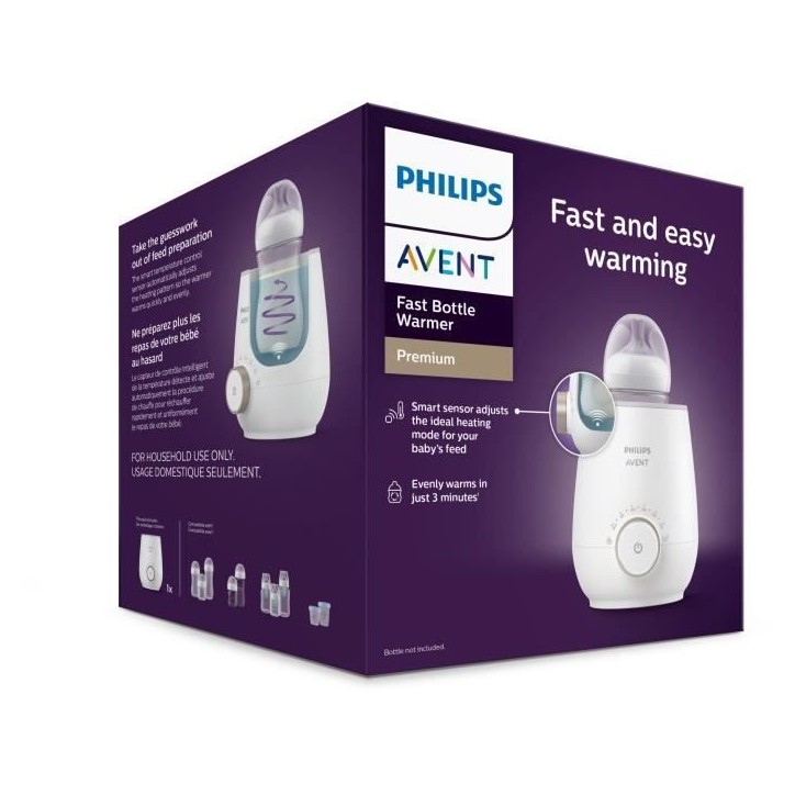 Chauffe-biberon électrique - PHILIPS AVENT - Réchauffe uniforme - Technologie bain marie - Minuterie - Arret automatique