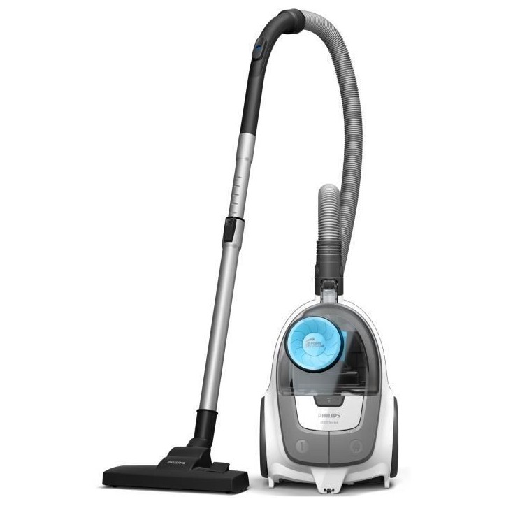 PHILIPS XB2122/09 Aspirateur sans sac Series 2000 - 850W - PowerCyclone 4 - 77dB - Blanc et bleu PHILIPS XB2122/09 Aspirateur sans sac Series 2000 - 850W - PowerCyclone 4 - 77dB - Blanc et bleu