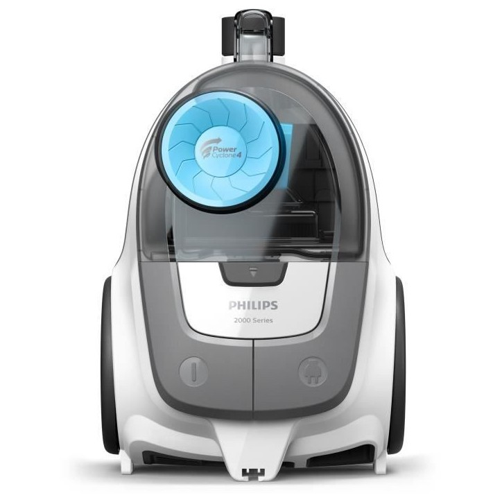 PHILIPS XB2122/09 Aspirateur sans sac Series 2000 - 850W - PowerCyclone 4 - 77dB - Blanc et bleu PHILIPS XB2122/09 Aspirateur sans sac Series 2000 - 850W - PowerCyclone 4 - 77dB - Blanc et bleu