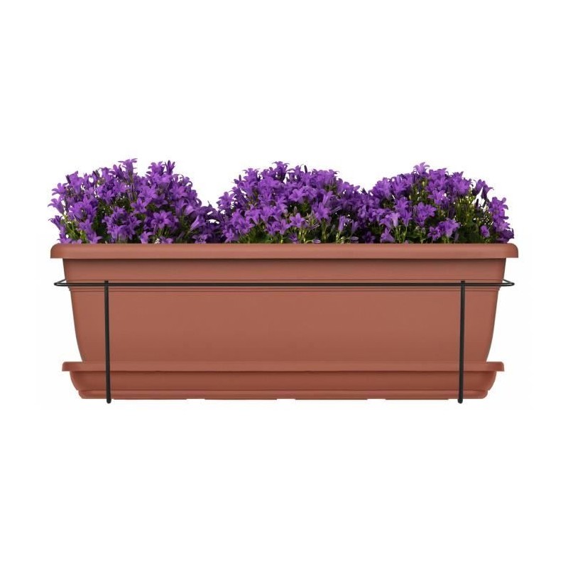 Kit jardiniere avec support en métal et plateau - GARDEN ID Relax - T Kit jardiniere avec support en métal et plateau - GARDEN ID Relax - T