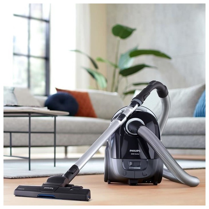 PHILIPS XD3112/09 Aspirateur traineau avec sac Series 3000 - 900W - 79 dB - Filtre anti-allergenes PHILIPS XD3112/09 Aspirateur traineau avec sac Series 3000 - 900W - 79 dB - Filtre anti-allergenes