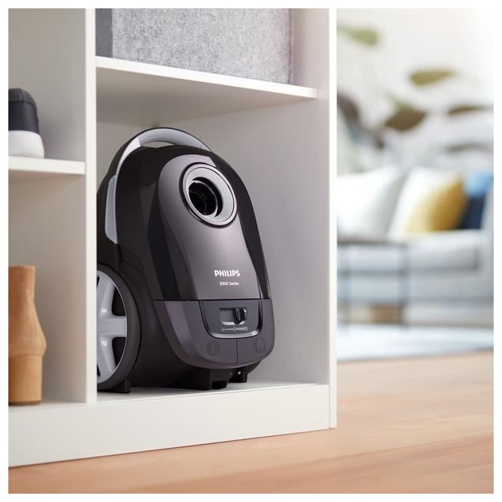 PHILIPS XD3112/09 Aspirateur traineau avec sac Series 3000 - 900W - 79 dB - Filtre anti-allergenes PHILIPS XD3112/09 Aspirateur traineau avec sac Series 3000 - 900W - 79 dB - Filtre anti-allergenes
