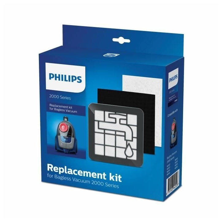 Kit d'entretien anti-poussiere pour aspirateur sans sac Philips Série 2000 XV1220/01 Kit d'entretien anti-poussiere pour aspirateur sans sac Philips Série 2000 XV1220/01