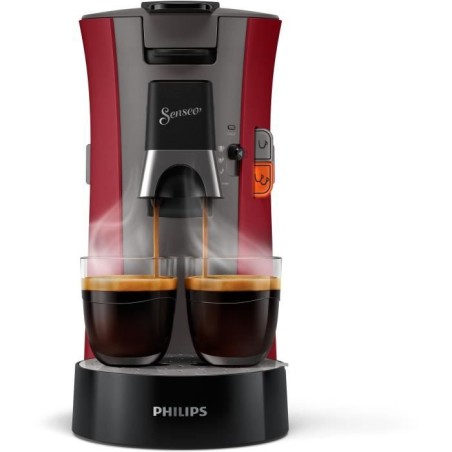 Machine a café dosettes SENSEO - PHILIPS - CSA240/91 - Select Eco - 1450 W - Rouge intense