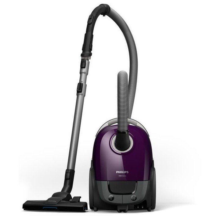 Aspirateur Traineau avec sac - PHILIPS - XD3100/06 - 900 W - 79 dB - Violet Aspirateur Traineau avec sac - PHILIPS - XD3100/06 - 900 W - 79 dB - Violet