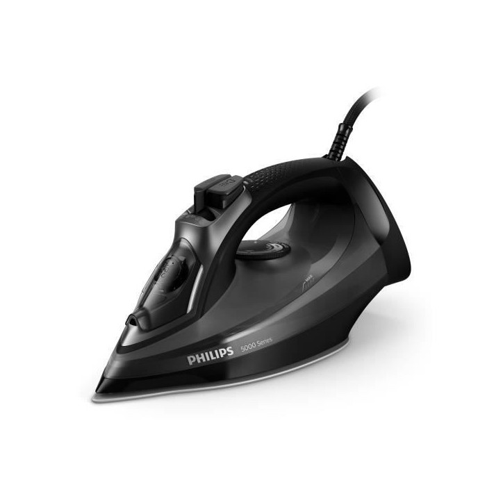 PHILIPS Fer a repasser Series 5000 DST5040/80, 2600W, Pressing 200g/min, Vapeur continu 45g, Noir PHILIPS Fer a repasser Series 5000 DST5040/80, 2600W, Pressing 200g/min, Vapeur continu 45g, Noir